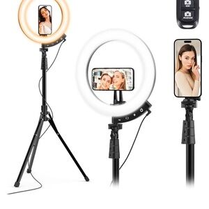 Emart 10” cold & warm ring light. With tripod stand